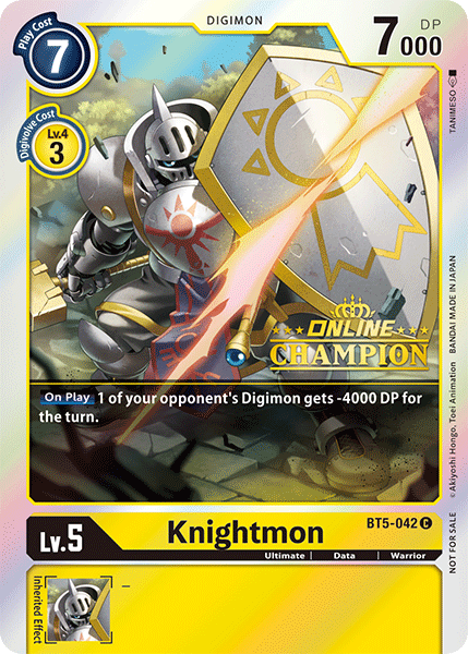 Knightmon [BT5-042] (Online Champion) [Battle of Omni Promos] | Card Merchant Takapuna