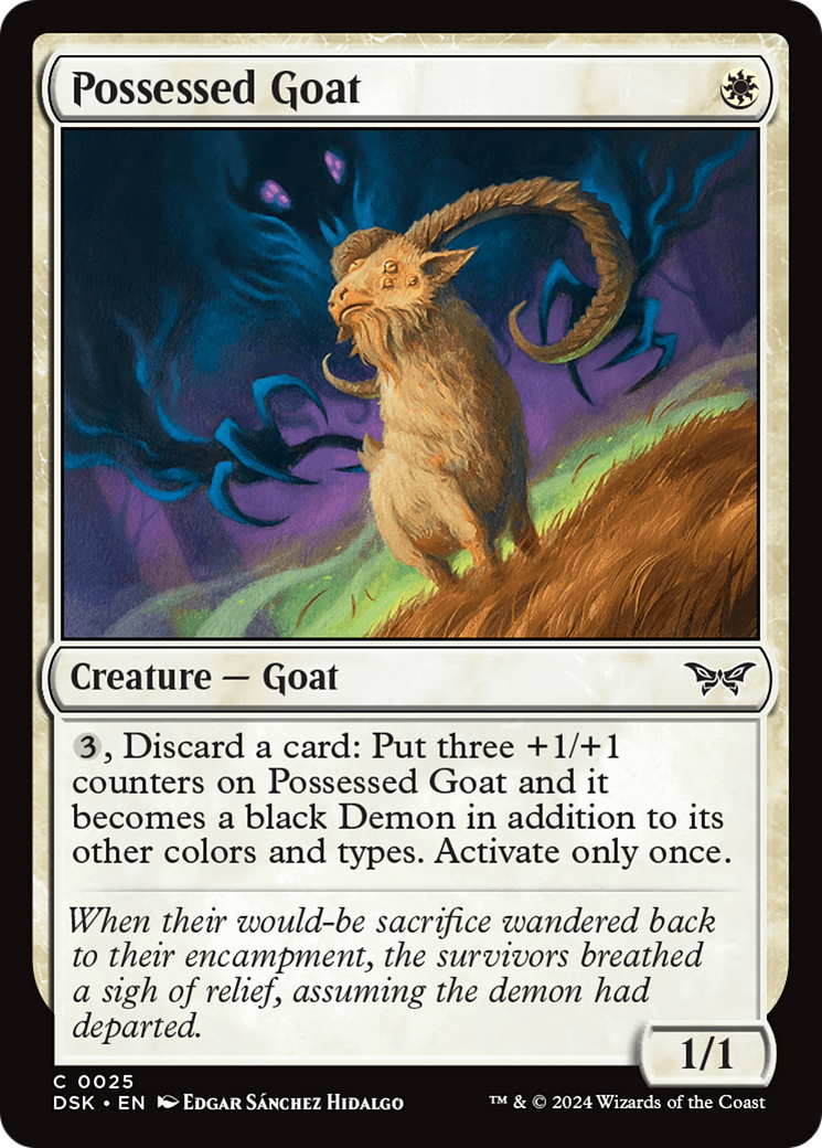 Possessed Goat [Duskmourn: House of Horror] | Card Merchant Takapuna