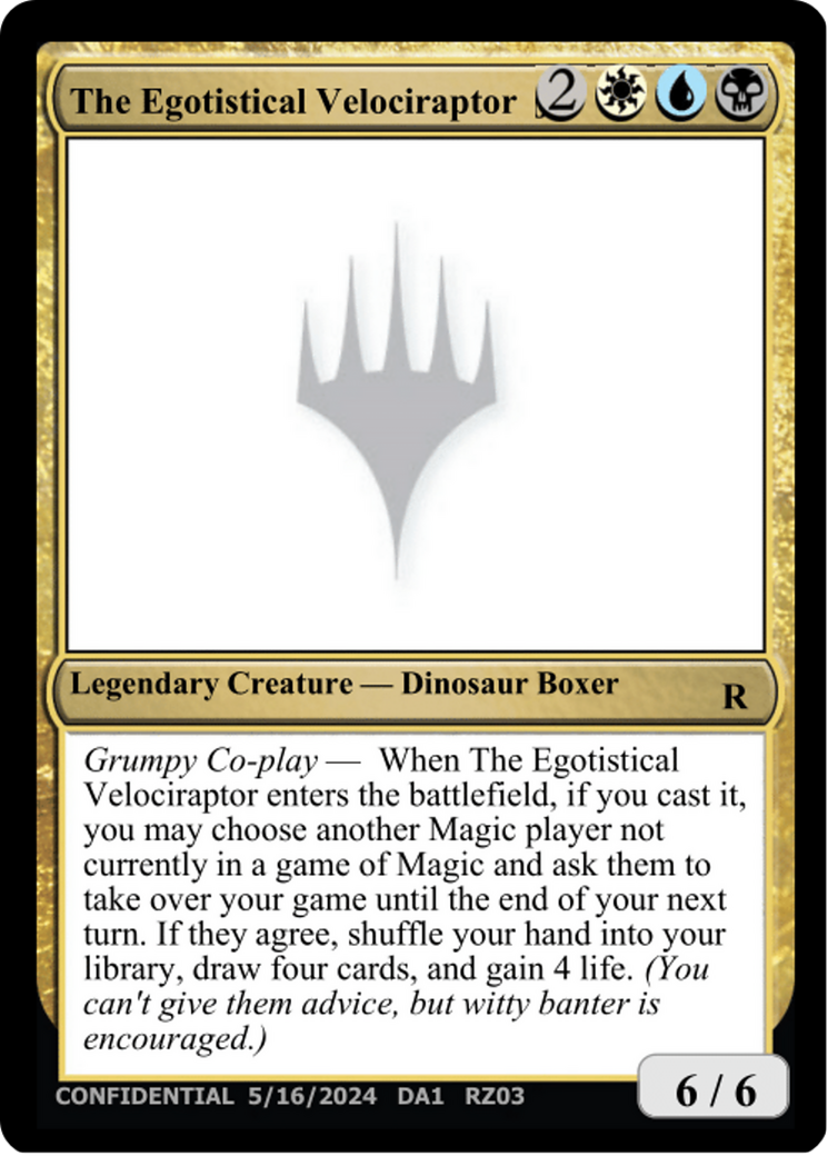 The Egotistical Velociraptor [Mystery Booster 2 Playtest Cards] | Card Merchant Takapuna