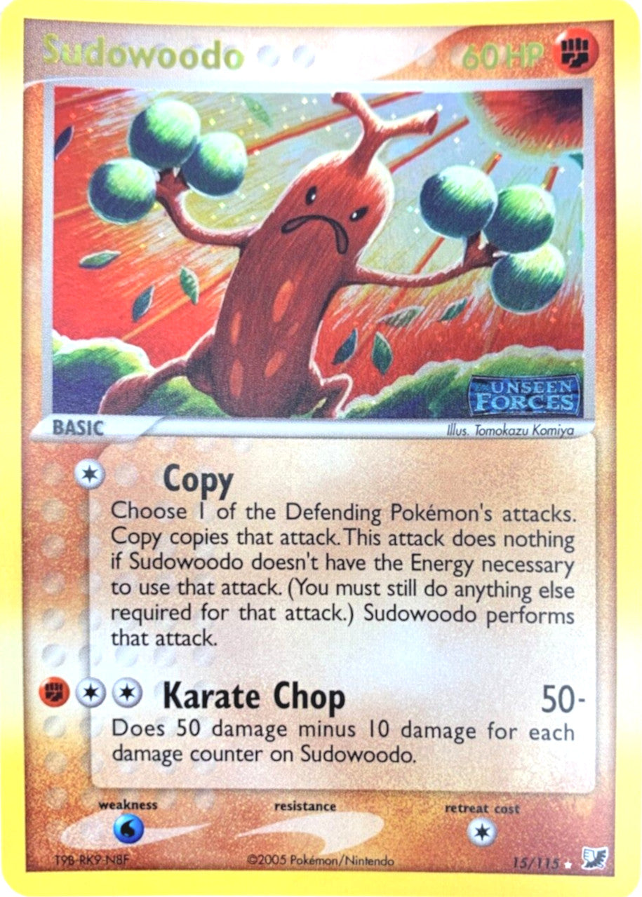 Sudowoodo (15/115) (Stamped) [EX: Unseen Forces] | Card Merchant Takapuna