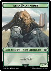 Human Noble // Alien Salamander Double-Sided Token [Doctor Who Tokens] | Card Merchant Takapuna