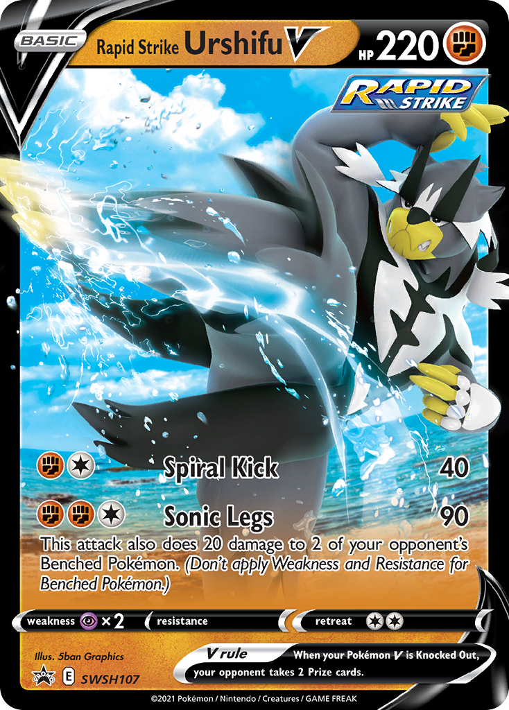 Rapid Strike Urshifu V (SWSH107) [Sword & Shield: Black Star Promos] | Card Merchant Takapuna