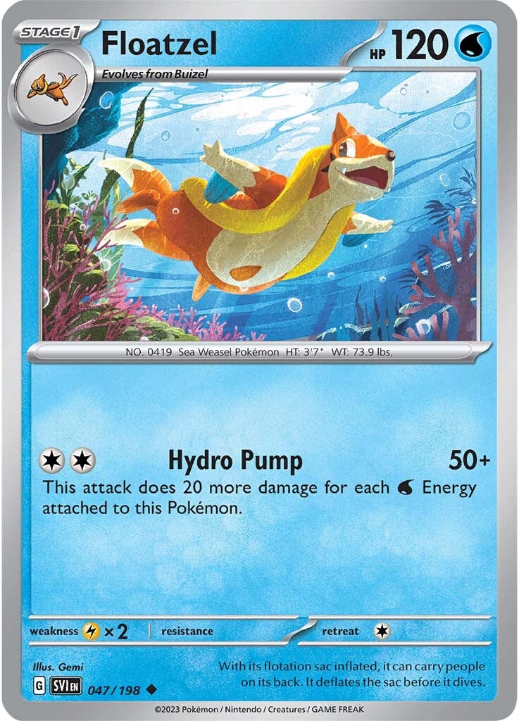 Floatzel (047/198) [Scarlet & Violet: Base Set] | Card Merchant Takapuna