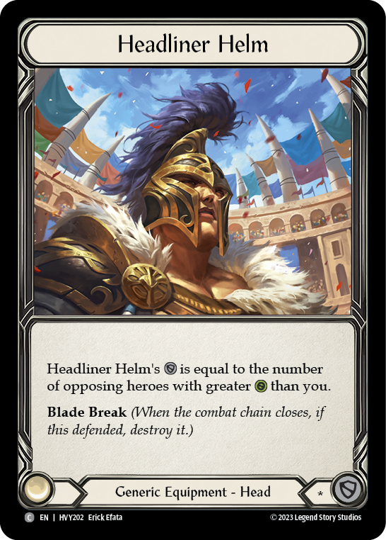 Headliner Helm [HVY202] (Heavy Hitters)  Cold Foil | Card Merchant Takapuna