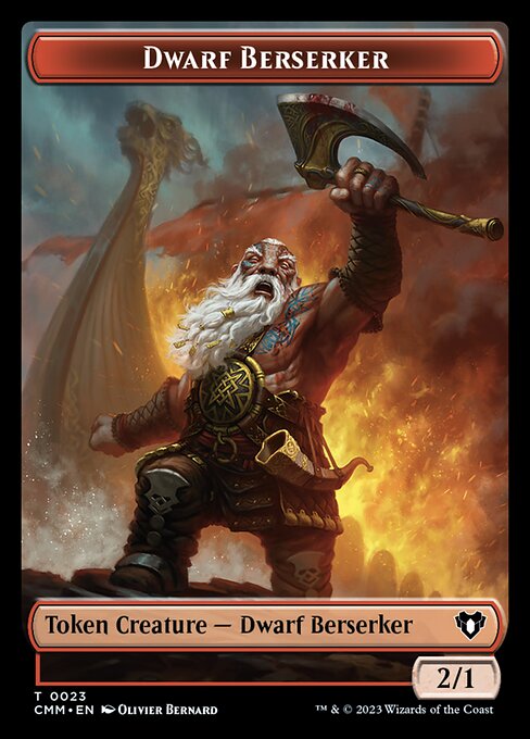 Human Soldier // Dwarf Berserker Double-Sided Token [Commander Masters Tokens] | Card Merchant Takapuna