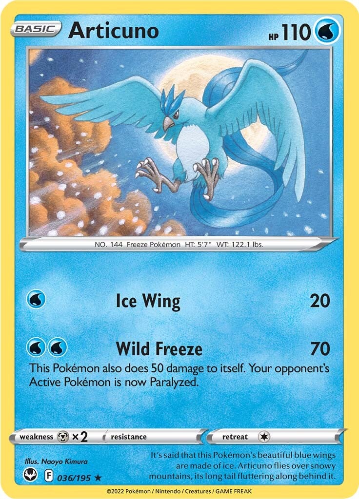 Articuno (036/195) [Sword & Shield: Silver Tempest] | Card Merchant Takapuna