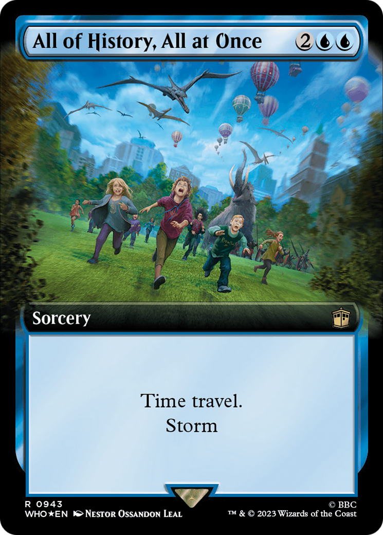 All of History, All at Once (Extended Art) (Surge Foil) [Doctor Who] | Card Merchant Takapuna