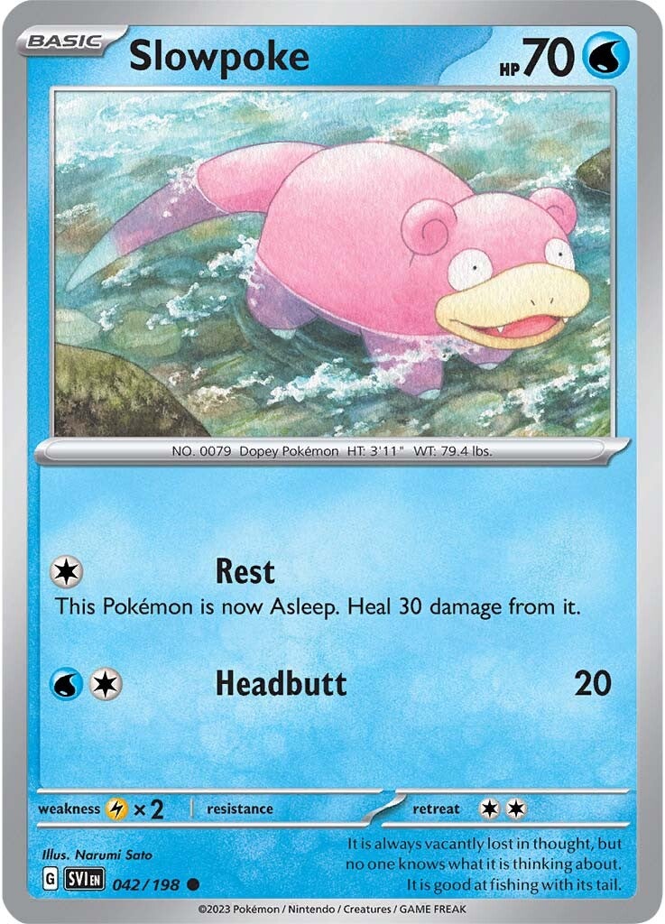 Slowpoke (042/198) [Scarlet & Violet: Base Set] | Card Merchant Takapuna