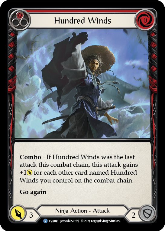 Hundred Winds (Red) [EVR041] (Everfest)  1st Edition Normal | Card Merchant Takapuna