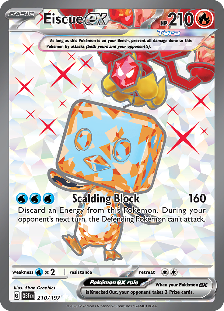 Eiscue ex (210/197) [Scarlet & Violet: Obsidian Flames] | Card Merchant Takapuna