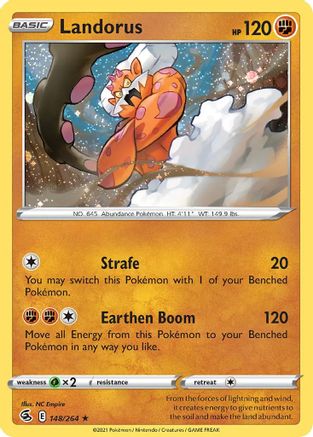 Landorus (148/264) (Cosmos Holo) [Sword & Shield: Fusion Strike] | Card Merchant Takapuna