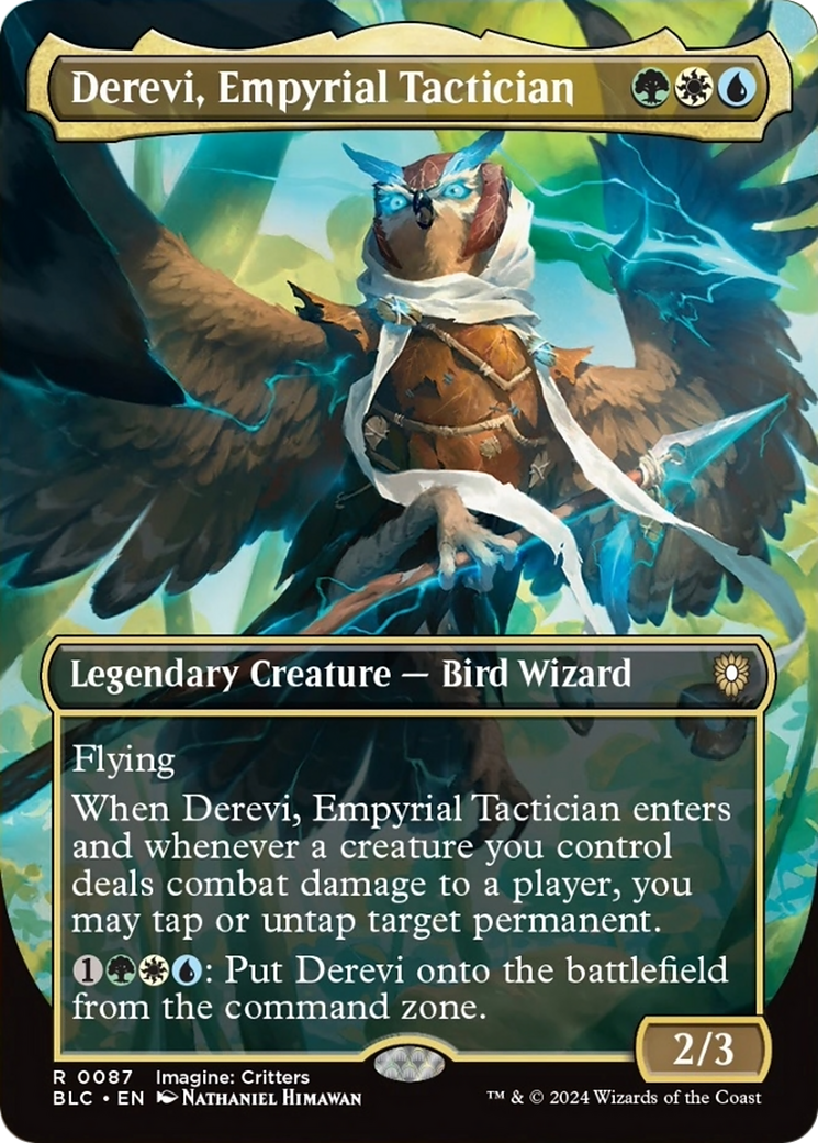 Derevi, Empyrial Tactician (Borderless) [Bloomburrow Commander] | Card Merchant Takapuna