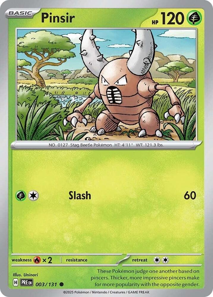 Pinsir (003/131) [Scarlet & Violet: Prismatic Evolutions] | Card Merchant Takapuna