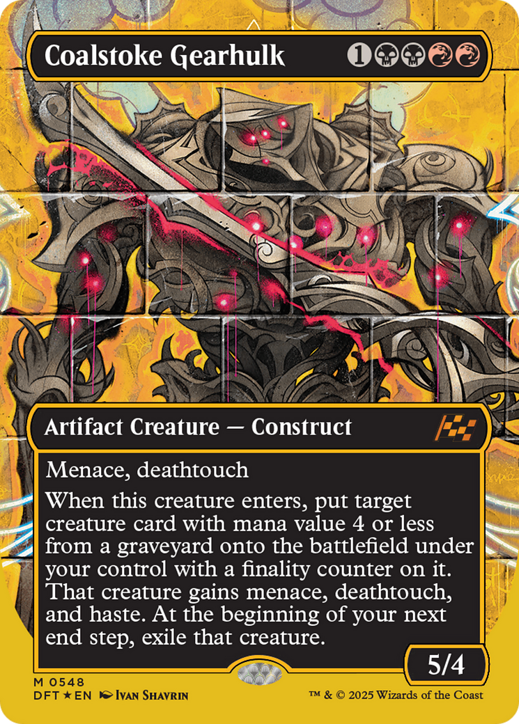 Coalstoke Gearhulk (Borderless) (First-Place Foil) [Aetherdrift] | Card Merchant Takapuna