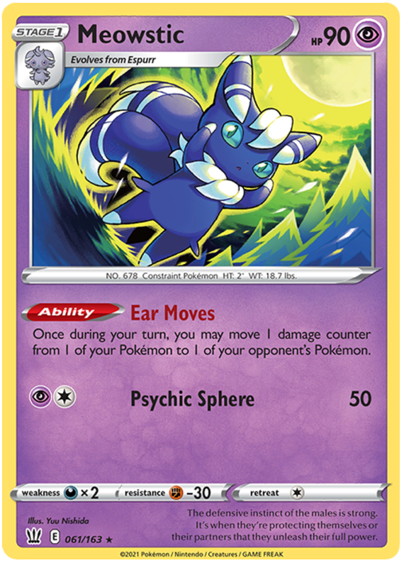 Meowstic (061/163) [Sword & Shield: Battle Styles] | Card Merchant Takapuna