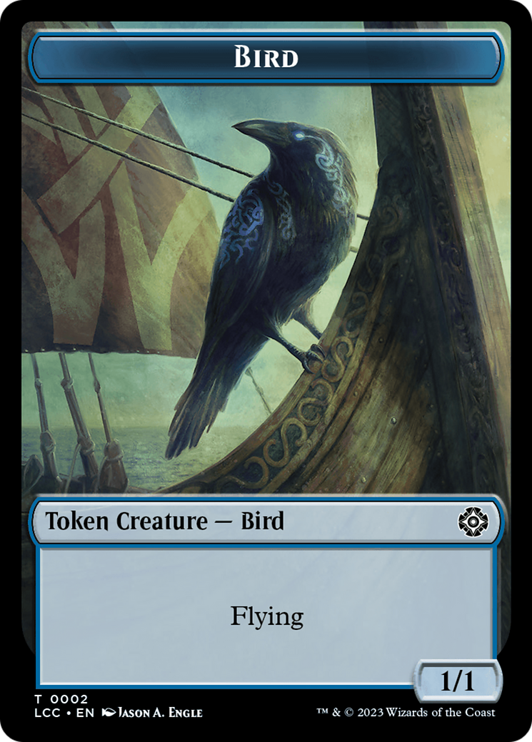 Bird // Merfolk (0003) Double-Sided Token [The Lost Caverns of Ixalan Commander Tokens] | Card Merchant Takapuna