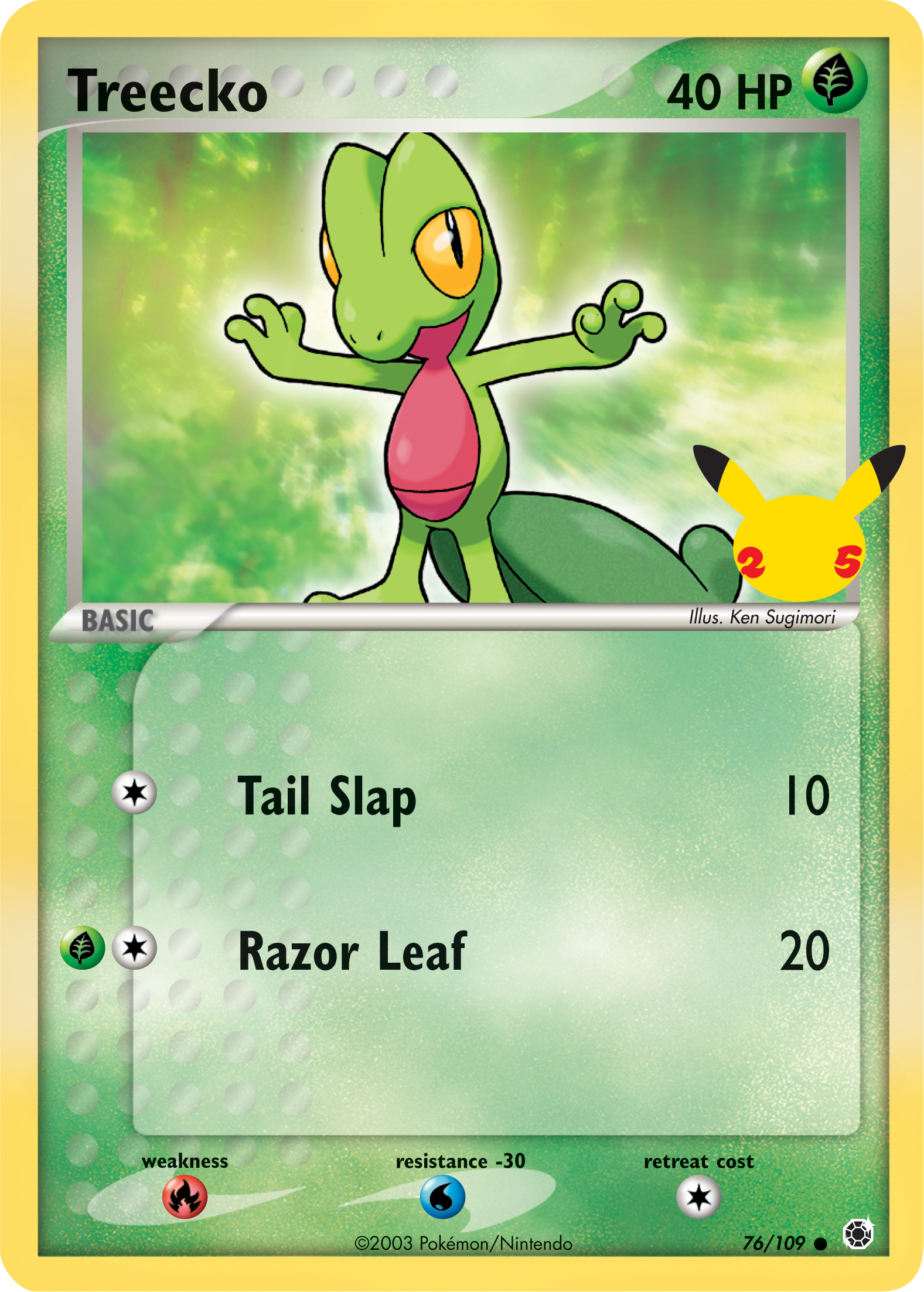 Treecko (76/109) (Jumbo Card) [First Partner Pack] | Card Merchant Takapuna