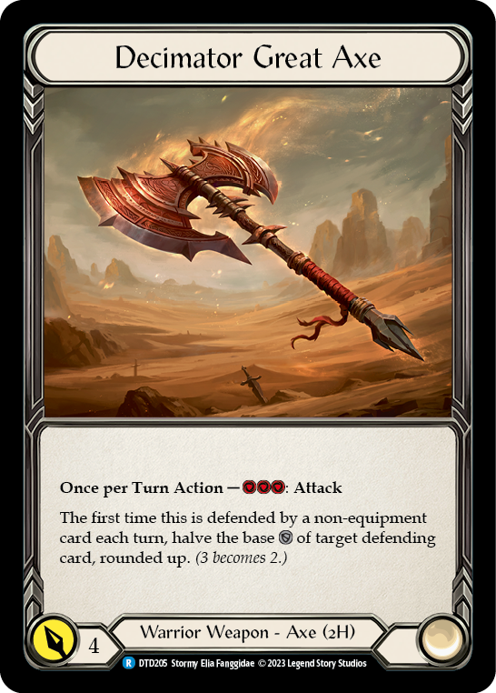 Decimator Great Axe [DTD205] (Dusk Till Dawn) | Card Merchant Takapuna