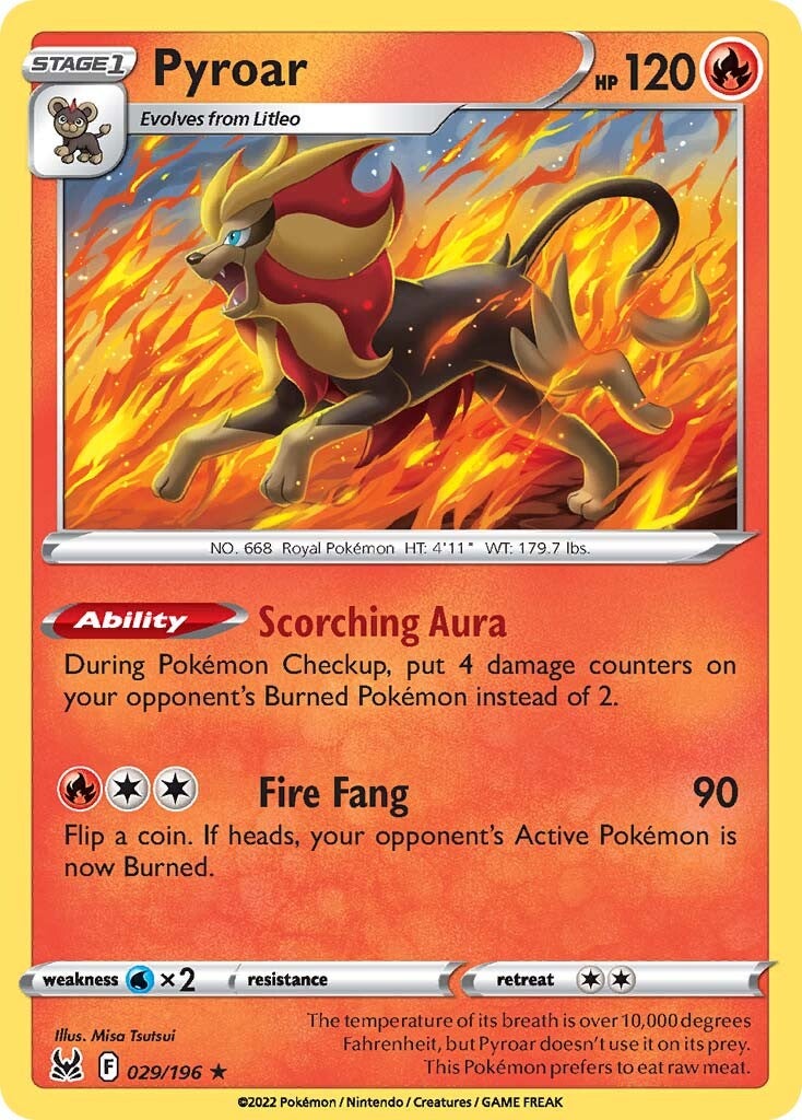 Pyroar (029/196) [Sword & Shield: Lost Origin] | Card Merchant Takapuna