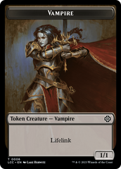 Vampire (0006) // Vampire Demon Double-Sided Token [The Lost Caverns of Ixalan Commander Tokens] | Card Merchant Takapuna