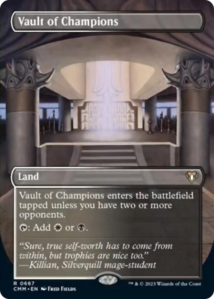 Vault of Champions (Borderless Alternate Art) [Commander Masters] | Card Merchant Takapuna