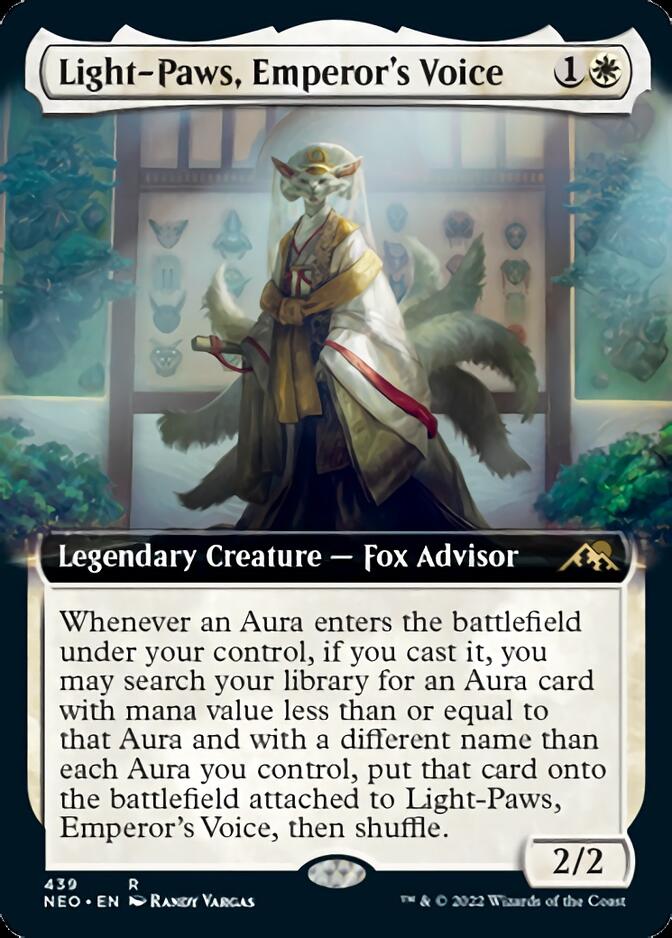 Light-Paws, Emperor's Voice (Extended Art) [Kamigawa: Neon Dynasty] | Card Merchant Takapuna