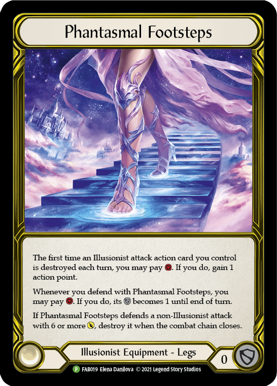 Phantasmal Footsteps (Golden) [FAB019] (Promo)  Cold Foil | Card Merchant Takapuna