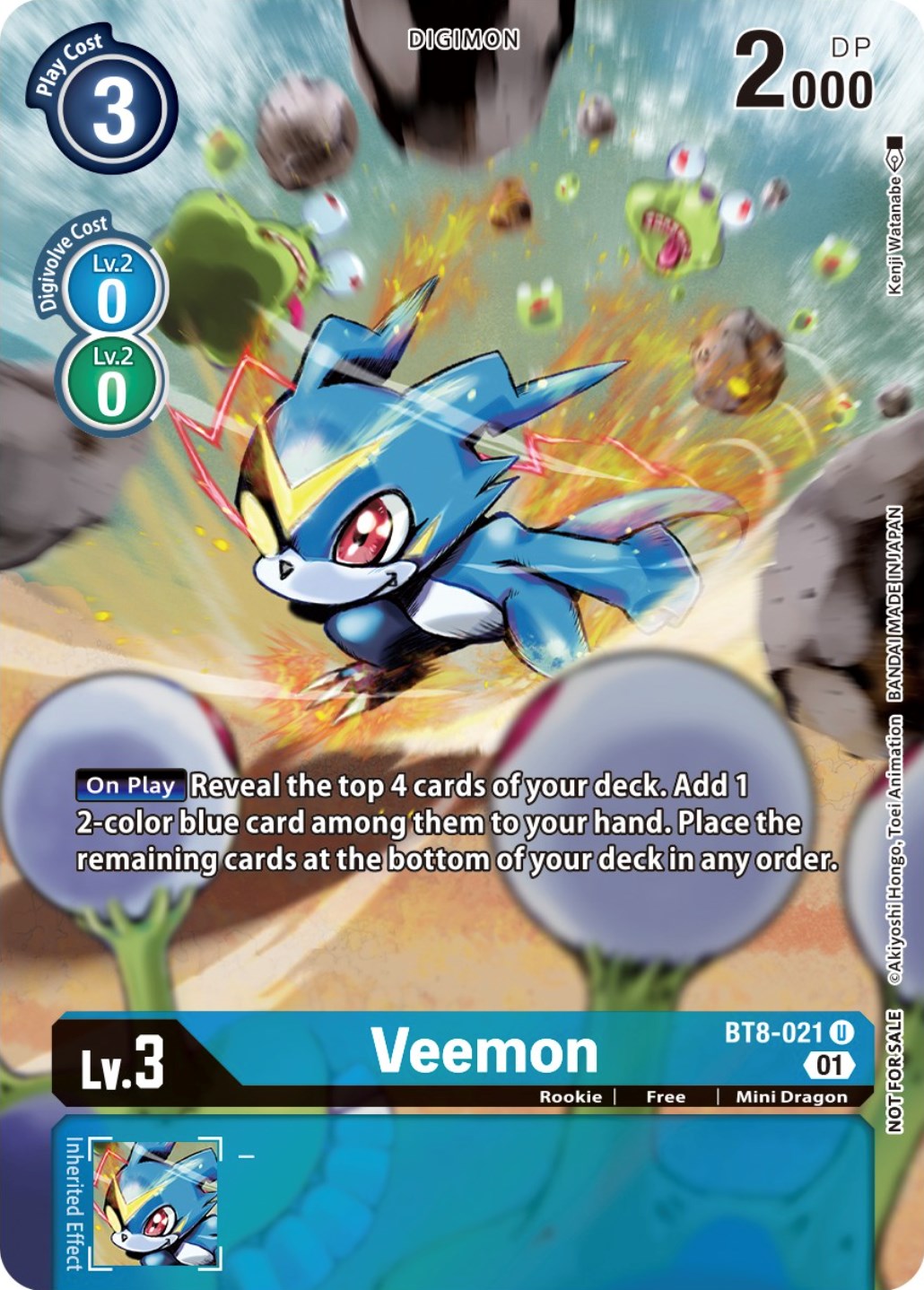 Veemon [BT8-021] (Dimensional Phase Pre-Release Pack) [New Awakening Promos] | Card Merchant Takapuna