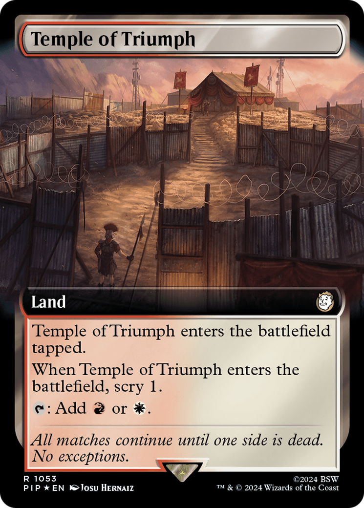 Temple of Triumph (Extended Art) (Surge Foil) [Fallout] | Card Merchant Takapuna