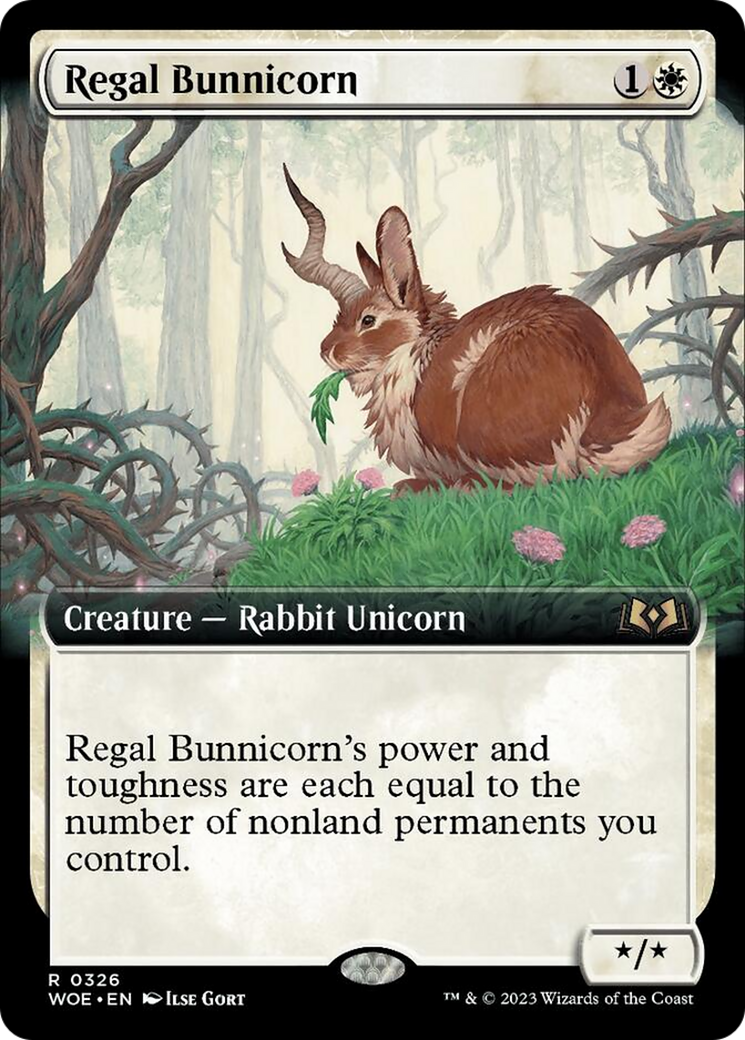 Regal Bunnicorn (Extended Art) [Wilds of Eldraine] | Card Merchant Takapuna