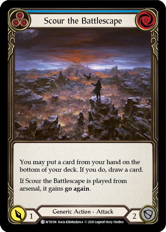 Scour the Battlescape (Blue) [U-WTR196] (Welcome to Rathe Unlimited)  Unlimited Rainbow Foil | Card Merchant Takapuna