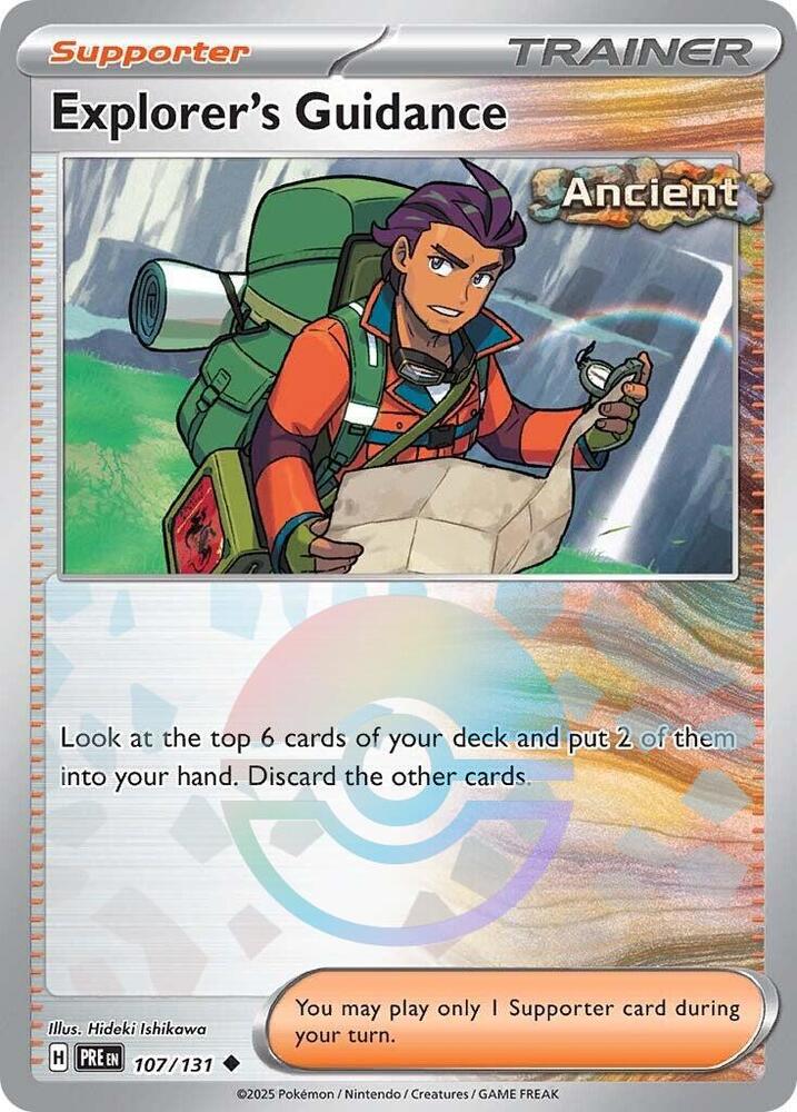 Explorer's Guidance (107/131) (Poke Ball Pattern) [Scarlet & Violet: Prismatic Evolutions] | Card Merchant Takapuna