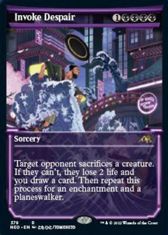 Invoke Despair (Showcase Soft Glow) [Kamigawa: Neon Dynasty] | Card Merchant Takapuna