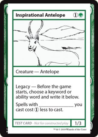 Inspirational Antelope (2021 Edition) [Mystery Booster Playtest Cards] | Card Merchant Takapuna