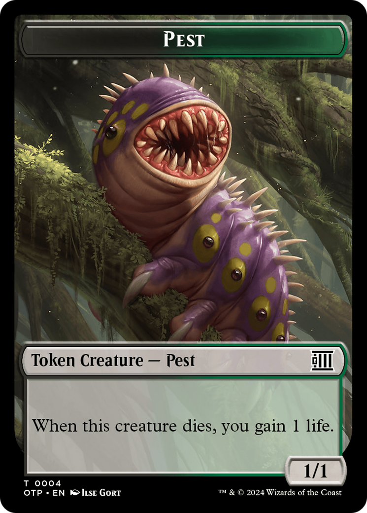 Pest // Plot Double-Sided Token [Outlaws of Thunder Junction: Breaking News Tokens] | Card Merchant Takapuna