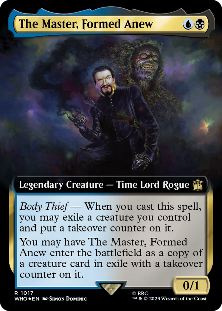 The Master, Formed Anew (Extended Art) (Surge Foil) [Doctor Who] | Card Merchant Takapuna