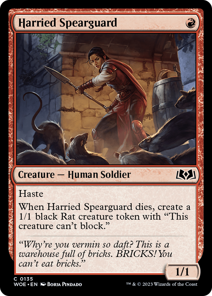 Harried Spearguard [Wilds of Eldraine] | Card Merchant Takapuna