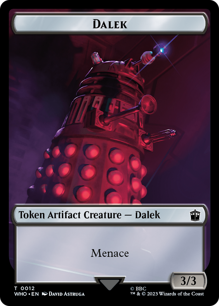 Dalek // Alien Salamander Double-Sided Token [Doctor Who Tokens] | Card Merchant Takapuna