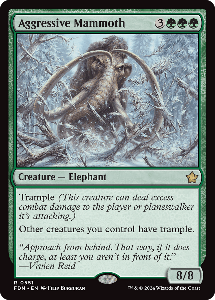 Aggressive Mammoth [Foundations] | Card Merchant Takapuna