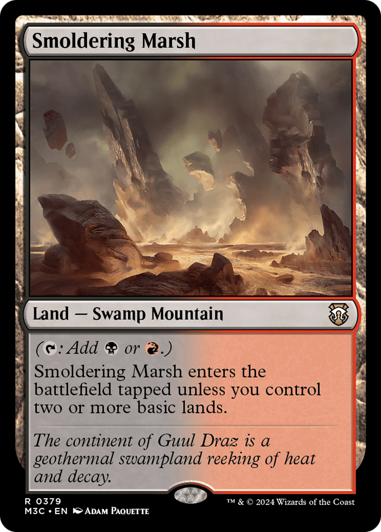 Smoldering Marsh (Ripple Foil) [Modern Horizons 3 Commander] | Card Merchant Takapuna