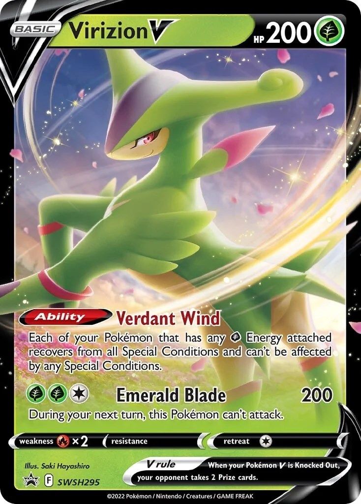 Virizion V (SWSH295) (Jumbo Card) [Sword & Shield: Black Star Promos] | Card Merchant Takapuna