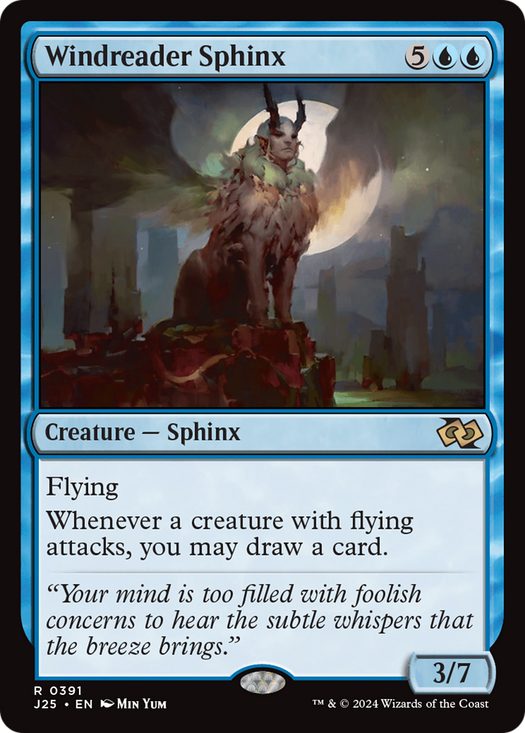 Windreader Sphinx [Foundations Jumpstart] | Card Merchant Takapuna