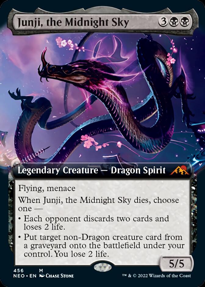 Junji, the Midnight Sky (Extended Art) [Kamigawa: Neon Dynasty] | Card Merchant Takapuna