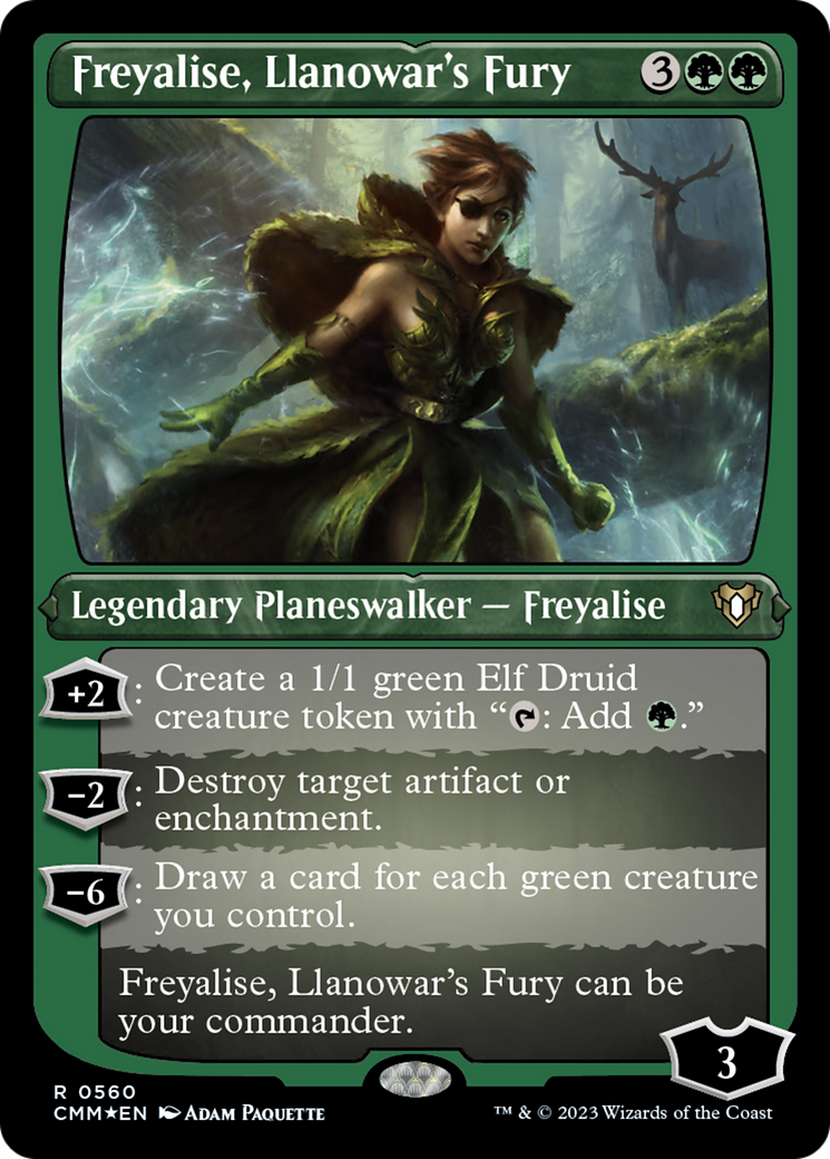 Freyalise, Llanowar's Fury (Foil Etched) [Commander Masters] | Card Merchant Takapuna