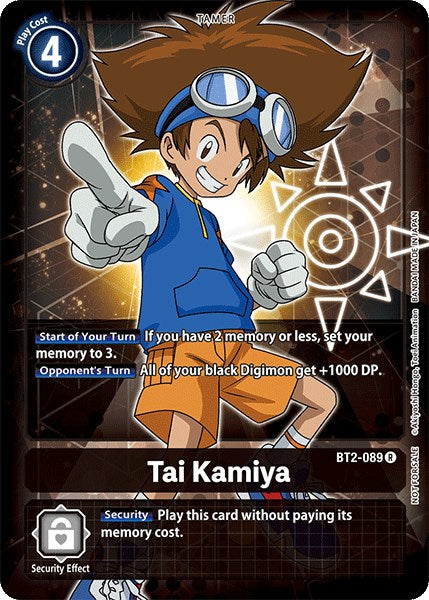 Tai Kamiya [BT2-089] (Official Tournament Pack Vol.3) [Release Special Booster Promos] | Card Merchant Takapuna