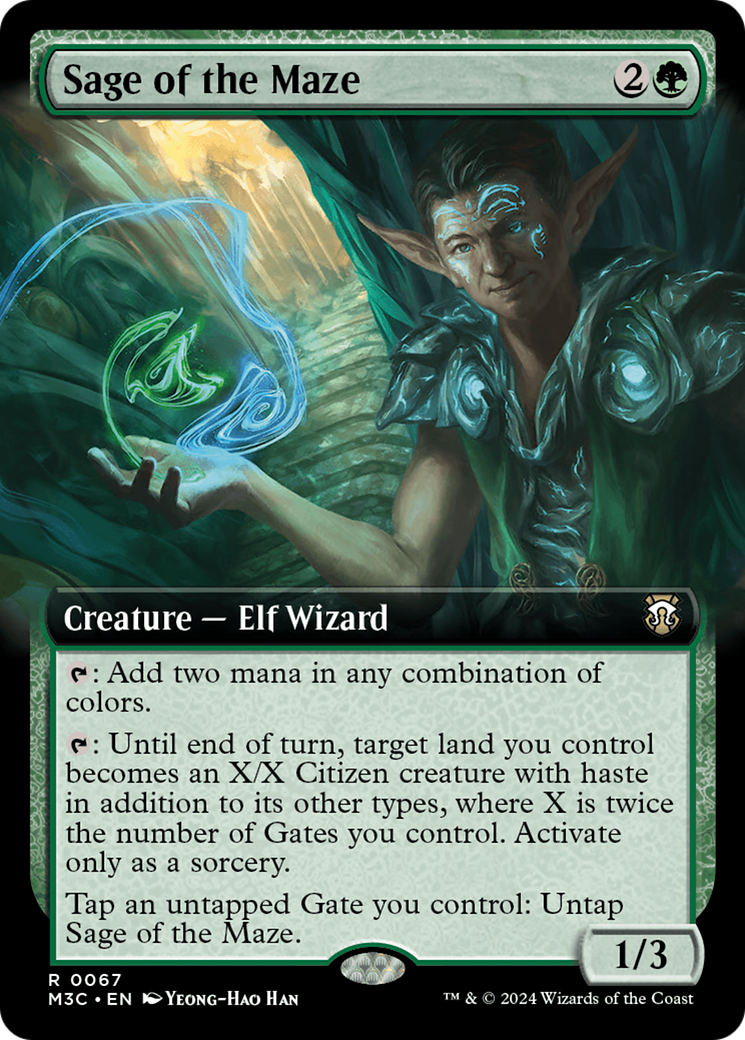 Sage of the Maze (Extended Art) [Modern Horizons 3 Commander] | Card Merchant Takapuna