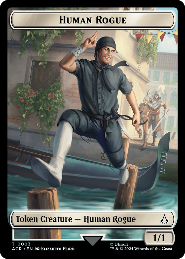 Human Rogue Token [Assassin's Creed Tokens] | Card Merchant Takapuna