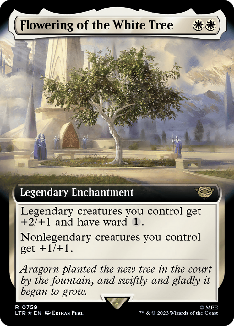 Flowering of the White Tree (Extended Art) (Surge Foil) [The Lord of the Rings: Tales of Middle-Earth] | Card Merchant Takapuna