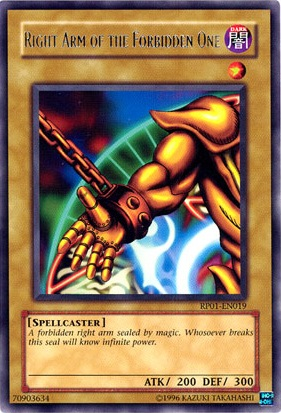 Right Arm of the Forbidden One [RP01-EN019] Rare | Card Merchant Takapuna