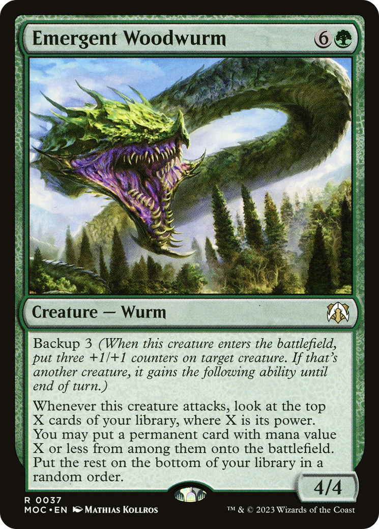 Emergent Woodwurm [March of the Machine Commander] | Card Merchant Takapuna